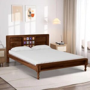 ModWood Pullout Contemporary Sheesham Wood Bed