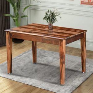 Dineora Sheesham Wood Cane 4 Seater Dining Table Only