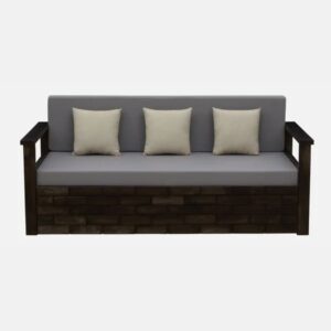 Zeno Cum Bed 3 Seater Solid Wood