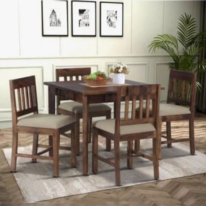 CedarCraft Handcrafted 4-Seater Dining Table Set