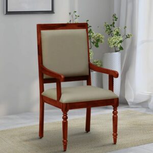 In the Arms of Gentle Geometry Sheesham Wood Arm Chair