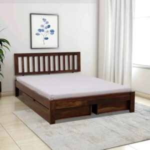 Omber Nest Sheesham Wood Storage Bed With Drawers