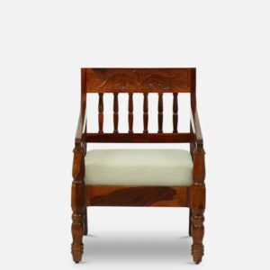 CloudNest Traditional Solid Wood 1 Seater Sofa