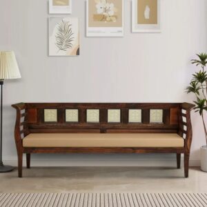 Flux Solid Wood Sheesham 3 Seater Sofa