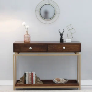 Solid Wood Console Table In Provincial Teak Finish