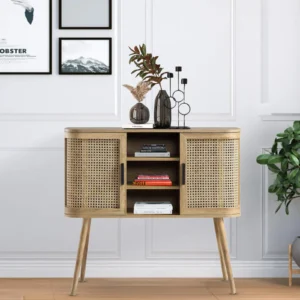 Solid Wood Sideboard In Natural Finish