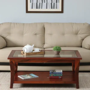 Sheesham Wood Coffee Table In Honey Oak Finish