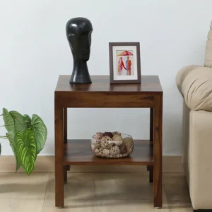 Sheesham Wood Side Table In Provincial Teak Finish