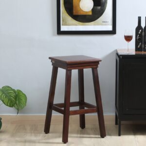 Sheesham Wood Bar Stool In Scratch Resistant Walnut Finish