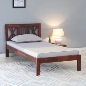 Sheesham Wood Single Bed In Honey Oak Finish