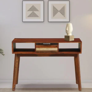 Sheesham Wood Console Table In Scratch Resistant Dual Tone Finish