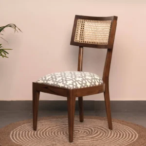 Fabric Dining Chair | Office chair | Study Chair In Teak Finish