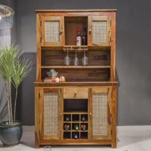 Sheesham Wood Bar Cabinets in Teaks Finish