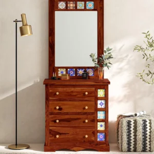 Sheesham Wood Dresser in Honey Oak Finish
