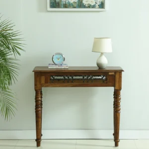 Sheesham Wood Console Table In Scratch Resistant Provincial Teak Finish