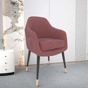 Velvet Accent Chair in Blush Pink Colour